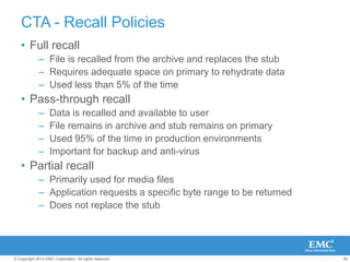 Virtualization ManagementEMC Virtual Storage Integrator plug-in EMC Virtual Storage IntegratorIntegrated point of control to simplify and speed VMware storage management tasksOne unified storage tool for all Symmetrix, CLARiiON, Celerra, VNX series, and VNXe seriesVMware vSphereUnified storage