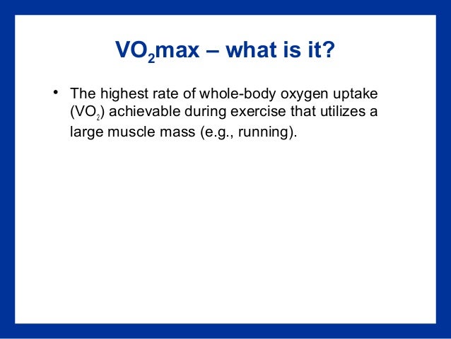 Vo2max What Does It Really Mean