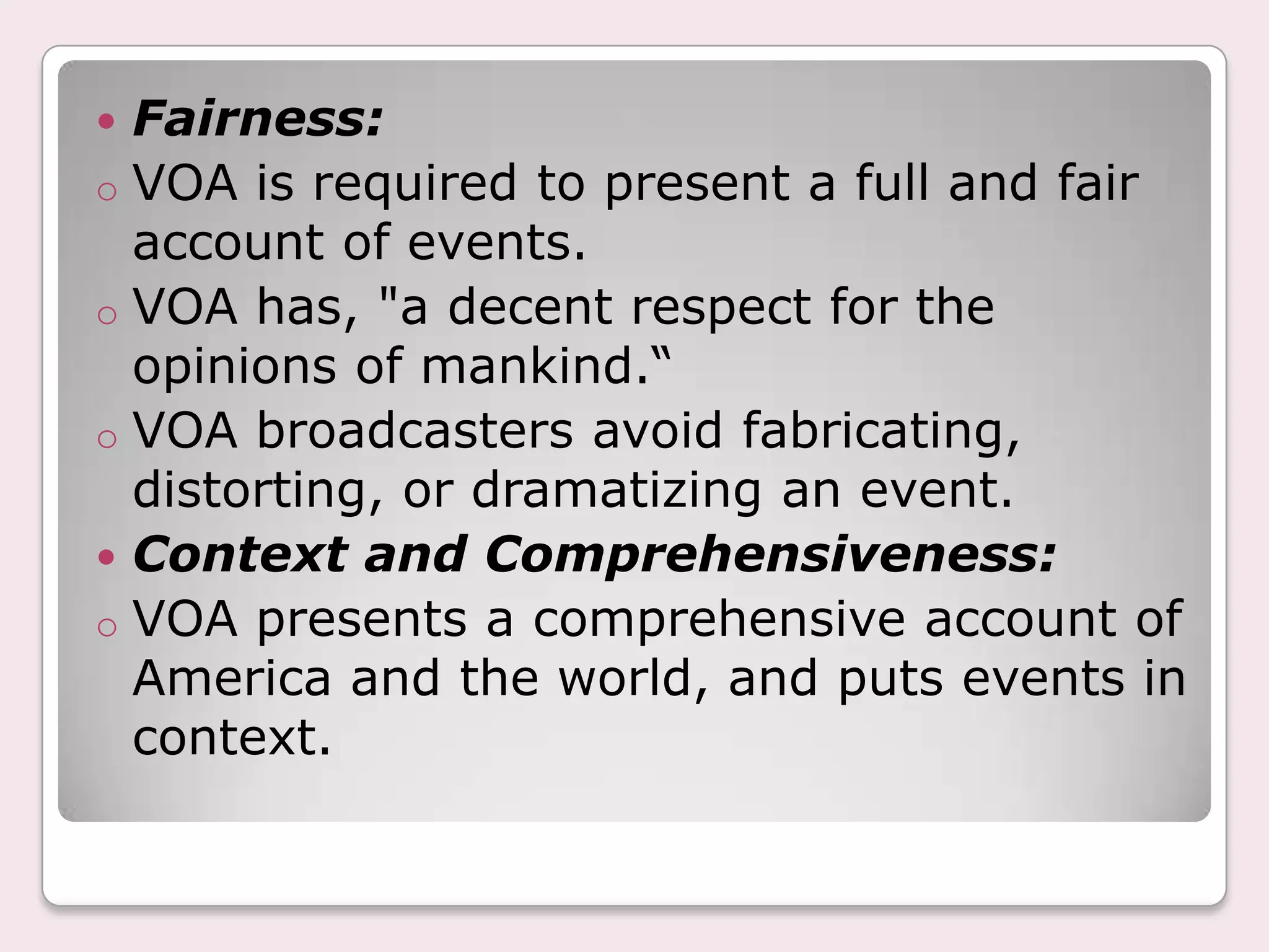 If the balancing information cannot be obtained by the program deadline, and the balancing material will be broadcast as soon as it is available. OBJECTIVE: