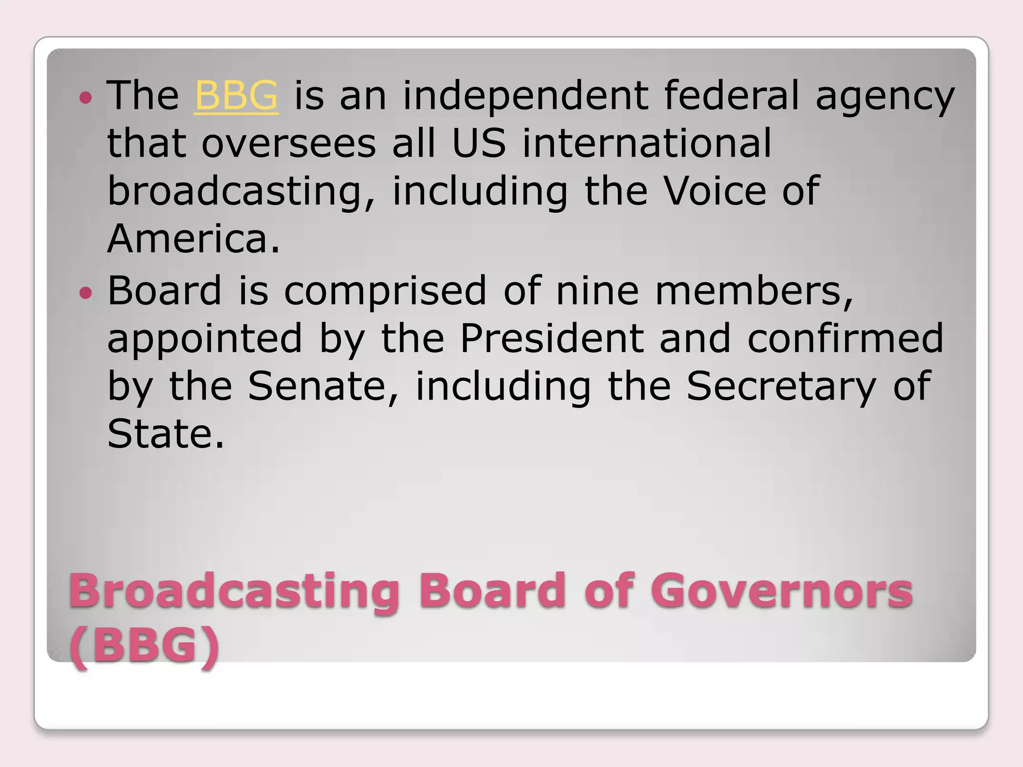 VOA has, "a decent respect for the opinions of mankind.“