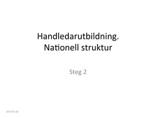 Handledarutbildning.	
  
NaFonell	
  struktur	
  
Steg	
  2	
  
2014-­‐03-­‐28	
  
 