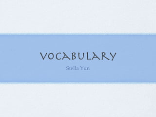 vocabulary ,[object Object]