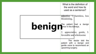 Vocabulary Set | PPTX