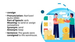 Vocabulary words unit twelve to study the new meanings | PPTX