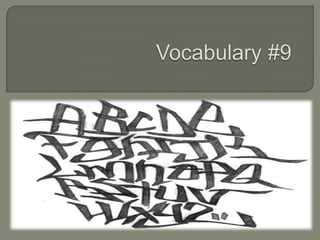 Vocabulary #9 