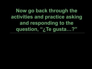 Vocab activities gustar