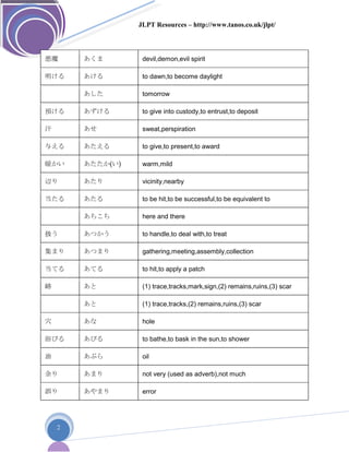 Vocab List N345 Final