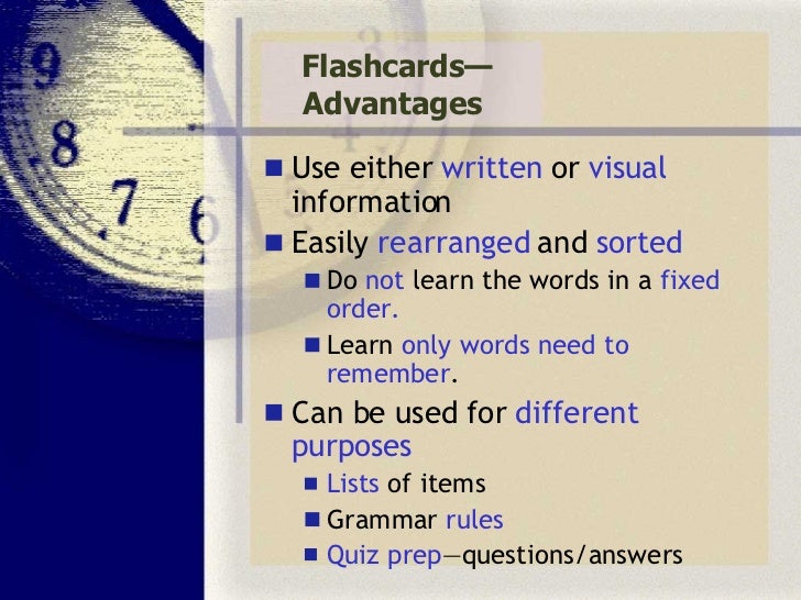 Vocabulary Memory Study Aids