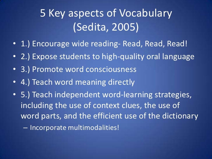 Expanding Vocabulary Presentation