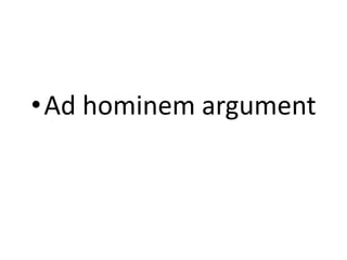 Ad hominem argument 