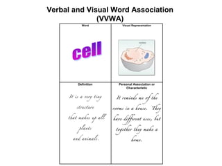 Verbal and Visual Word Association
              (VVWA)
 