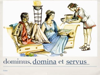 dominus, domina et _______
         _______ servus
Pictūra
 