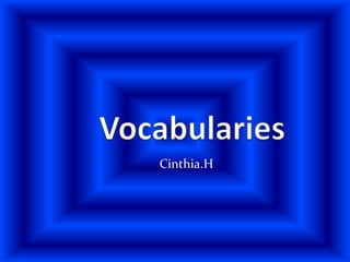 VocabulariesCinthia.H