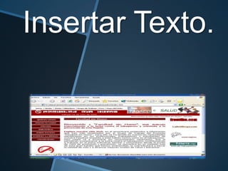 Insertar Texto.
 