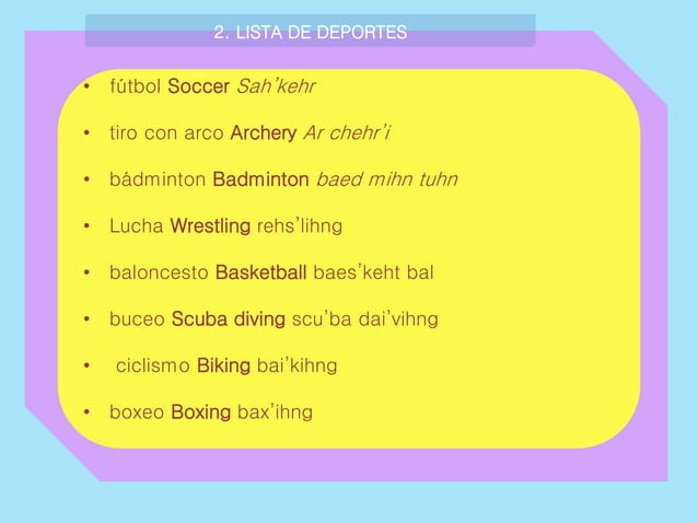 Verbos Que Expresan Habilidad Deportes Pptx