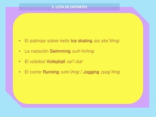 Verbos Que Expresan Habilidad Deportes Pptx