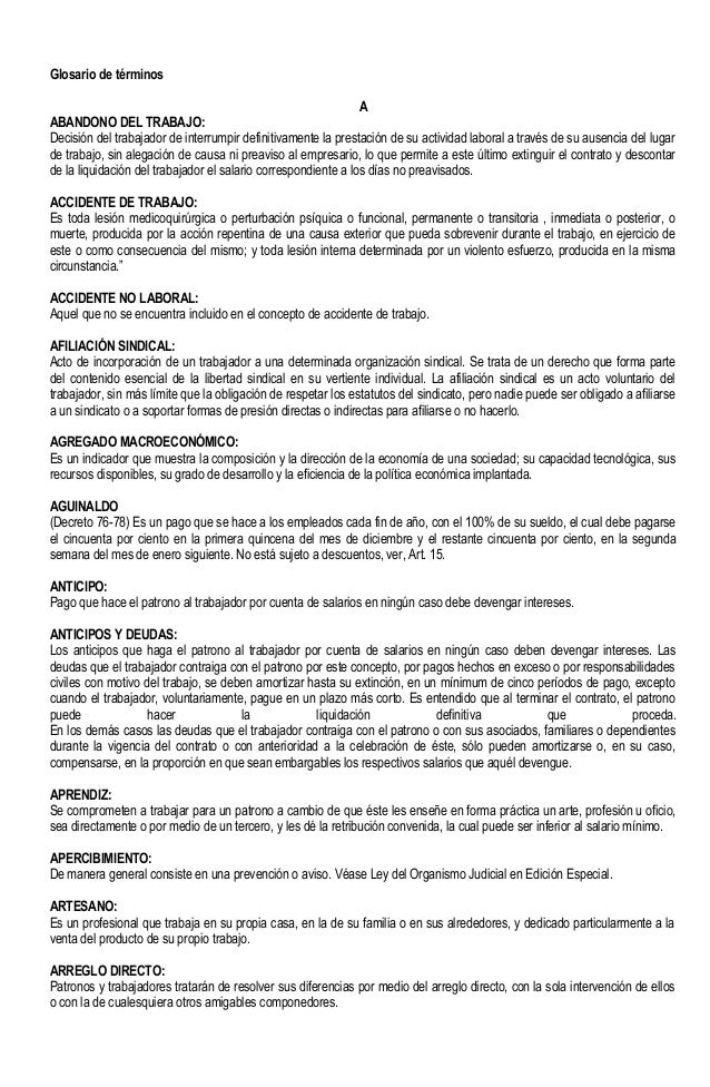 Vocabulario de-trabajo