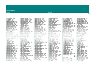 Índex alfabètic
Català Català
123
Pa d'ametlles, 1108
Pa de fetge, 106
Pa de figa, 1109
Paella a la marinera, 243
Paella amb llamàntol, 244
Paella Parellada, 245
Paella valenciana, 246
Pagell (sard o mabre), 861
Pagell a la graella, 862
Palaia a la planxa, 863
Palaia fregida, 864
Palpissos de vedella, 654
Palpissos de xai a la
brasa, 655
Panaché de carns
fredes, 107
Panaché de verdures, 408
Panadons de carbassa, 409
Panadons de carbassa, 1110
Panadons d'espinacs, 410
Panellets, 1111
Papaia, 1061
Pasta de full (pasta
fullada), 1112
Pastanagues amb
crema, 411
Pastères (Vall d'Aran), 1113
Pastís de bolets, 412
Pastís de carn, 656
Pastís de fruita seca, 1114
Pastís de llimona, 1115
Pastís de macarrons, 293
Pastís de maduixa, 1116
Pastís de nous, 1117
Pastís de patates, 413
Pastís de peix, 866
Pastís de poma, 1118
Pastís de porros, 414
Pastís de ronyons, 721
Pastís de sardines i olives
negres, 867
Pastís de truites, 501
Pastís de verdures, 415
Pastís de xampinyons, 416
Pastís de xocolata, 1119
Pastís d'escòrpora, 865
Pastisseria de la casa, 1120
Pastisseria variada,
dolços, 1121
Pastissets de cabell
d'àngel, 1122
Patates al caliu, 417
Patates al forn, 418
Patates amb allioli, 419
Patates braves, 420
Patates emmascarades, 421
Patates estofades, 422
Patates farcides a la
mallorquina (amb
sobrassada), 423
Patates farcides de
tonyina, 424
Patates fregides
(rosses), 425
Patates viudes, 426
Paté amb pebre negre, 108
Paté amb rocafort, 109
Paté de la casa, 110
Paté de llebre, 111
Paté de pagès amb fines
herbes, 112
Paté de porc senglar, 113
Paté francès, 114
Paté trufat amb porto, 115
Pebrots escalivats amb
all, 427
Pebrots escalivats amb
arengades, 428
Pebrots farcits de brandada de
bacallà, 429
Peix al forn, 868
Peixet fregit, 869
Pera en almívar, 1062
Perdiu a la caçadora, 1011
Perdiu amb col, 1013
Perdiu amb raïm, 1014
Perdiu amb salsa, 1015
Perdiu amb vinagreta, 1012
Perdiu estofada, 1016
Perdiu xopada, 1017
Peres amb vi negre, 1063
Perfumat, 1170
Pernil d'ànec, 116
Pernil del país, 117
Pernil dolç (de York), 118
Pernil dolç amb mel, 119
Pernil dolç amb porto, 120
Pernil rostit fred, 121
Pernil serrà, 122
Pernil serrà de Jabugo, 123
Pèsols amb menta, 430
Pèsols ofegats, 431
Pèsols saltats amb
mantega, 432
Pèsols saltats amb
pernil, 433
Peus de cabra, 870
Peus de porc a la llauna, 722
Peus de porc amb
cargols, 723
Peus de porc amb col, 724
Peus de porc amb
llenties, 725
Peus de porc amb naps, 726
Peus de porc amb
pinyons, 727
Peus de porc amb
vinagreta, 728
Peus de porc estofats, 729
Peus de porc farcits, 730
Peus de porc gratinats, 731
Peus de xai, 732
Peus de xai amb pèsols, 733
Pilota, 657
Pinetells, 434
Pinya americana amb
kirsch, 1064
Pinya en almívar, 1065
Pinya natural, 1066
Pinya natural amb
llagostins, 68
Pinya natural amb pernil, 69
Pit de gall dindi amb
cava, 1018
Pit de pollastre a la
planxa, 1019
Pizza, 294
Pizza a la napolitana, 295
Pizza a l'estil de Chicago, 296
Pizza de quatre
formatges, 297
Pizza quatre estacions, 298
Plat de nata, 1148
Plata de formatges, 1147
Plàtan, 1067
Plàtan flamejat, 1068
Platillo d'ànec a
l'empordanesa, 1020
Platillo de vedella, 658
Pollastre a la cassola, 1022
Pollastre a l'ast (mig,
quarter), 1021
Pollastre al forn, 1023
Pollastre amb cava, 1024
Pollastre amb curri, 1025
Pollastre amb
escamarlans, 1026
Pollastre amb llagosta, 1027
Pollastre amb prunes i
pinyons, 1028
Pollastre amb samfaina, 1029
Pollastre amb sucre, 1030
Pollastre fred, 1031
Pollastre rostit amb
patates, 1032
Poma al forn, 1069
Pop, 871
Pop a la gallega, 872
Pop amb patates, 873
Popets amb ceba, 874
Popets saltats, 875
Porc a la pequinesa, 659
Porc adobat a l'andalusa, 660
Porc agredolç, 661
Porc amb salsa de poma, 662
Porc rostit amb préssecs, 663
Porros amb salsa de
créixens, 435
Porros amb vinagreta, 70
Porros amb vinagreta, 436
Porros gratinats, 437
Postres de músic amb
moscatell, 1070
Pota i tripa de xai, 734
Potaco (samfaina amb
patates), 438
Préssec amb vi, 1071
Préssec en almívar, 1072
Prunes amb vi ranci, 1073
Púding d'albergínies, 439
Púding de fruita, 1074
Púding de pebrots, 440
Púding de poma, 1123
Púding de tomàquets amb
sàlvia, 443
Púding d'espàrrecs
verds, 441
Púding d'espinacs, 442
Puigcerver, 1149
Puré de llegums, 171
Puré de llenties, 172
Puré de patates gratinat, 444
Puré de pèsols, 173
R
Raïm, 1075
Rajada (escrita), 876
Rap a la marinera, 877
Rap a la romana, 878
Rap amb all cremat, 879
Rap amb allioli, 880
Rap amb gírgoles, 881
Rap amb romesco, 882
Rap amb salsa de col, 883
Rascassa (escòrpora o cap-
roig), 884
Raviolis, 299
Raviolis a la italiana, 300
Raviolis amb crema de
formatge, 301
Raviolis amb pebrots, 302
Raviolis amb pesto (salsa
d'alfàbrega), 303
Raviolis de peix, 304
Raviolis d'espinacs amb
formatge, 305
Recuit, 1150
Redorts, 1124
Rèmol empetxinat al
forn, 885
Rèmol empetxinat amb
cava, 886
Rocafort, 1151
Romesco, 887
Ronyons amb all i
julivert, 735
Ronyons de vedella, 736
Ronyons de xai amb
xerès, 737
Rosbif, 124
Rosbif a l'anglesa, 664
Rosques de comí, 1125
Rossejat d'arròs, 247
Rossejat de fideus, 306
Rossellones, 888
Rossinyols saltats, 445
Rostit de guatlla, 1033
Rovellons a la brasa, 446
Rovellons a la llauna, 447
Rovellons amb all i
julivert, 448
 