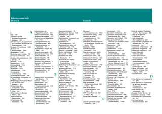 Inhaltsverzeichnis
Deutsch Deutsch
133
A
Aal, 748
Ajoblanco (Kalte
Knoblauchsuppe aus
Málaga), 130
All i pebre vom Aal (geschmort
mit Kartoffeln, Knoblauch und
Paprikapulver), 749
Ananas in Fruchtsirup, 1065
Ananas mit
Kirschwasser, 1064
Ananassaft, 1157
Anchovis aus L’Escala, 755
Anchovis mit Tomate, 754
Anditos (Zwiebelblutwurst, Vall
d’Aran), 74
Aniseier, 1107
Apfelkuchen, 1118
Apfelpudding, 1123
Apfelsaft, 1158
Aprikosen, 1037
Aprikosensaft, 1154
Aranesische
Cremespeise, 1093
Aranesischer Eintopf, 168
Arròs a banda (Reisplatte mit
Fisch), 218
Arròs negre ("Schwarzer Reis"
mit der Tinte vom
Kalamar), 241
Artischocken à la
Vinaigrette, 335
Artischocken aus dem
Ofen, 331
Artischocken im Bierteig
frittiert, 330
Artischocken mit
Mayonnaise, 334
Artischocken mit
Stockfisch, 332
Artischocken mit
Teppichmuscheln, 333
Artischockenherzen, 362
Artischockenomelett, 513
Auberginen auf ägyptische
Art, 313
Auberginencreme mit
Roquefortkäse, 406
Auberginenkaviar mit
Tapenade, 40
Auberginen-Lasagne mit
Käse, 281
Auberginenomelett, 508
Auberginenpudding, 439
Aufschnittplatte, 75
Aufschnittplatte, 99
Aufschnittplatte, 107
Avocado mit Garnelen, 1
Avocado mit Roquefort-
Soße, 2
Avocado mit Thunfisch, 3
Avocado und Chicorée, 4
Avocadococktail, 42
Avocadosalat, 7
B
Baieton (Kohl mit Kartoffeln
und Speck), 318
Banane, 1067
Bandnudeln, 307
Bandnudeln mit
Forellenrahmsoße, 312
Bandnudeln mit
Knoblauch, 311
Bäuerinnenomelett, 505
Bauerneintopf, 163
Bauernpastete mit
Küchenkräutern, 112
Bauerntopf (Gemüse,
Hülsenfrüchte,
Schweinefleisch und
Schnecken), 342
Bayonne-Schinken, 78
Beefsteak mit Beilage, 538
Beefsteak mit grünem
Pfeiffer, 539
Beefsteak mit Knoblauch und
Petersilie, 536
Beefsteak mit
Küchenkräutern, 537
Beefsteak vom Blech mit
Pommes frites, 535
Beefsteak vom Kalb, 540
Birne in Fruchtsirup, 1062
Birnen mit Rotwein, 1063
Birnensaft, 1156
Bisbe (Kurze, dicke
Blutwurst), 79
Biskuitrolle (mit Sahne,
Pudding oder
Schokotrüffel), 1086
Blätterteig mit Auberginen und
Käse, 393
Blätterteigteilchen, 1112
Blumenkohl aus dem
Ofen, 354
Blumenkohl im Bierteig
frittiert, 353
Blumenkohl mit
Rahmsoße, 355
Blut mit Zwiebeln, 738
Blut und Leber mit
Zwiebeln, 740
Bohnen in der Schote, 382
Bohnen mit
Teppichmuscheln, 395
Bohneneintopf, 340
Bohneneintopf, 398
Bohneneintopf auf
asturianische Art, 377
Bohnenomelett, 518
Bohnensalat mit
Thunfisch, 368
Borregos
(Kümmelzwieback), 1083
Borretsch mit Honig, 1082
Botifarra de ceba /
Zwiebelbratwurst, 551
Bouillabaisse, 137
Brandada (Stockfischgericht
mit Knoblauch, Olivenöl und
Milch), 777
Bratapfel, 1069
Brathähnchen mit
Kartoffeln, 1032
Brathähnchen vom Spieß
(halbes, viertel), 1021
Bratwurst mit Allioli, 638
Bratwurst mit Bohnen, 640
Bratwurst mit Pilzen, 639
Bregen mit schwarzer
Butter, 701
Brieschen und Hoden, 716
Broccoli mit Möhren, 322
Broccolikrapfen, 323
Brot mit Tomate und
Anchovis, 66
Brot mit Tomate und
Schinken, 67
Brotsuppe, 197
Buchstabensuppe, 193
Buchweizenbrei, 1096
Bulh de codena
(Schwartenblutwurst, Vall
d’Aran), 88
Bulh de la lengua
(Zungenblutwurst, Vall
d’Aran), 89
Bulh nere (Blutwurst, Vall
d’Aran), 90
Bunter Kartoffelsalat, 51
C
Calçots (geröstete junge
Zwiebeln), 324
Camembert, 1131
Cannelloni mit Sahne, 248
Cannelloni mit Spinat (nach
florentinische Art), 249
Cannelloni mit Trüffeln, 252
Cap-i-pota (Gericht aus
Innereien und anderen Teilen
vom Kalb), 688
Cappuccino, 1169
Carpaccio, 565
Castell-llebre, 1132
Catxipanda (Eintopf aus
Gemüse und
Schweinefleisch ), 343
Caulets (Kohlrouladen auf
aranesische Art), 344
Cebiche (Marinierter Fisch auf
mexikanische Art, mit
Zitrone, Zwiebeln usw.), 41
Champignoncremesuppe, 15
6
Champignonomelett, 527
Champignonpastete, 416
Champignons mit Knoblauch
und Petersilie, 462
Chateaubriand, 568
Chicorée à la Vinaigrette, 50
Chicorée mit
Bechamelsoße, 369
Chicorée mit
Roquefortsoße, 49
Chicoréesalat, 20
Churrasco (argentinisches
Steak), 569
Civet, 570
Civet vom Hasen, 957
Civet vom Kaninchen, 956
Civet vom Wildschwein, 958
Civet von der Gemse, 955
Coca de llardons
(Griebenfladen), 1089
Coca de recapte (Teigfladen
nach Art des Hauses), 260
Coca de recapte mit
Escalivada, 261
Coca ensaginada
(Schmalzfladen), 259
Coca maurada (Teigfladen mit
Grieben oder Öl), 263
Consommé, 142
Consommé mit Eierstich, 138
Consommé mit Sellerie, 140
Consommé mit Sherry, 139
Cordon Bleu vom
Schnitzel, 596
Cordon Bleu von der
Schweinelende, 632
Crema catalana
(Karamelüberzogene
Eiercremespeise), 1094
Crêpes mit
Champignons, 364
Crêpes mit Spinat, 363
Crespèths (Crêpes, Vall
d’Aran), 1095
Curryhähnchen, 1025
D
Dicke Bohnen auf katalanische
Art, 379
Dicke Bohnen auf Zigeunerart
(in der Glut geröstete
Schoten) mit
Romescosoße, 381
Dicke Bohnen mit
Schnecken, 380
Donegal (Grobe Wurst), 94
Doppelter Espresso, 1166
Dorschleber auf katalanische
Art, 927
Durchwachsenes
Schweinekottlett, 641
 