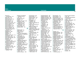 Index
Nederlands Nederlands
169
Rijst de l’art
(vissersgerecht), 235
Rijst in saus, 230
Rijst met duif, 233
Rijst met groenten, 239
Rijst met kip, 238
Rijst met kokkels, 226
Rijst met konijn, 234
Rijst met kool en bonen, 227
Rijst met mosselen, 228
Rijst met paling, 231
Rijst met pijlinktvis, 225
Rijst met stokvis, 232
Rijst met zeebanket, 237
Rijst met zeekreeft, 244
Rijst negre (zwarte rijst met
inktvis-inkt), 241
Rijst pilaff, 242
Rijstbeignets, 1085
Rijstepap, 1081
Rijstsalade, 8
Rijstsoep, 179
Rijstsoep met vermicelli, 180
Rivierkrabben, 798
Rode bonen met spek, 404
Rode zeebrasem (bliek), 861
Roereieren, 493
Roereieren met
bosasperges, 497
Roereieren met gambas, 498
Roereieren met ham, 499
Roereieren met jonge
knoflookscheuten, 494
Roereieren met
paddestoelen, 495
Roereieren met tomaat, 500
Roereieren met ui, 496
Rog, 876
Rolletjes gevuld met
hazelnoot, 1105
Rolletjes met Catalaanse
braadworst, snuit en
oren, 702
Romesco-saus, 887
Roquefort, 1151
Rosbief, 124
Rosbief op z’n Engels, 664
Rossejat mi (vooraf
aangebraden), 306
Rossejat rijst (vooraf
aangebraden), 247
Rots-mosselen, 850
Russisch slaatje, 51
Russische koffie, 1167
S
Salade du chef, 12
Salade Niçoise, 33
Salade van sla en
tomaten, 19
Salade van varkenspootjes in
vinaigrette van hardgekookte
eieren, 24
Salami-lasagne met
knoflookpuree, 284
Salmorejo (ijsgekoelde
groentesoep) met
gambas, 174
Sanganheta (worstgerecht in
Vall d’Aran-stijl), 739
Sardientjes Brandada (à la
provençale), 778
Sardientjes in vinaigrette, 897
Sardientjespastei met zwarte
olijven, 867
Schapekaas, 1138
Scharrelhaan met llenegues
(paddestoelen), 994
Schelpdieren-cocktail, 44
Secallona (droge dunne
worst), 125
Seizoen-fruitsalade, 1046
Seizoengroente, 458
Seizoen-salade, 16
Seizoen-vruchten, 1041
Selderij-bouillon, 140
Serrat, 1152
Sinaasappel, 1077
Sinaasappel met
Moscatel, 1078
Slaatje van kikkererwten met
stokvis, 367
Slaatje van witte bonen met
tonijn, 368
Slakjes met tomaat, 689
Slakken a la brutesca
(geroosterd), 690
Slakken à la gourmande, 691
Slakken a la llauna (gebraden
in de oven), 692
Slakken met
knoflookmayonaise, 693
Slakken met romesco-
saus, 695
Slakken met zeespin, 694
Soep, 131
Soep met eigeel, 133
Soep met elleboogjes
(pasta), 191
Soep met gehakballetjes, 158
Soep met gehakballetjes, 194
Soep met petit gris
(paddestoelen), 190
Soep met pistones
(pasta), 203
Soep met sherry, 134
Soep met vermicelli, 132
Soep met vermicelli, 198
Soep van gestoofde
groente, 216
Spaanse omelet (met
aardappel en ui), 506
Spaghetti al pesto (met
basilicumsaus), 270
Spaghetti Bolognese, 265
Spaghetti carbonara, 266
Spaghetti met knoflook, 268
Spaghetti met zalmsaus, 269
Spaghetti Napolitana, 267
Speenvarken, 620
Sperciebonen in
vinaigrette, 402
Spercieboontjes met
gestoomde
aardappelen, 399
Spiegeleieren, 472
Spiegeleieren met
chorizo, 473
Spinazie à la catalana (met
rozijnen en
pijnappelpitten), 374
Spinazie à la crème, 375
Spinazie met ham, 376
Spinazie-flappen, 410
Spinazie-pastei, 442
Spruitjes, 359
Spruitjes met ham, 360
Stokvis à la Biskaje, 759
Stokvis à la casserole, 787
Stokvis a la llauna (gebraden in
de oven), 760
Stokvis in snippers, 771
Stokvis met allioli negat (dunne
knoflookmayonaise), 761
Stokvis met dunne knoflook-
mousse, 765
Stokvis met hardgekookte
eieren en rozijnen, 766
Stokvis met honing, 763
Stokvis met kikkererwten, 762
Stokvis met prei en
paddestoelen, 768
Stokvis met ratatouille, 769
Stokvis met rozijnen en
pijnappelpitten, 767
Stokvis met witte bonen, 764
Stokvisbeignets, 770
Stokvis-beignets, 779
Stokviskroketten, 799
Stoofpot met kalfvlees, 605
Stoofpot met ossevlees, 602
Stoofpot van stierevlees met
paddestoelen, 604
Studentenhaver, 1042
Studenten-haver met
Moscatel, 1070
Suquet (stoofpot met vis en
aardappelen), 917
Suquet (vis-stoofpot) met
Zeeduivel en gambas, 920
Suquet (vis-stoofpot) van
ongezouten stokvis, 919
T
Tagliatelle, 307
Tagliatelle Bolognese, 308
Tagliatelle carbonara, 309
Tagliatelle met
forellensaus, 312
Tagliatelle met knoflook, 311
Tagliatelle Napolitana, 310
Tandbaars uit de oven, 855
Tandbaars-Suquet (vis-
stoofpot), 918
Tandbrasem uit de oven, 802
Tapenade (pasta van olijven,
kappertjes, ansjovis...), 72
Tarbot met cava (Catalaanse
champagne) bereid, 886
Tarbot uit de oven, 885
Tastet (droge dunne
worst), 126
T-bone steak, 569
Tijmsoep, 188
Toast met champignons, 453
Toast met ham, 127
Toast met
knoflookmayonaise, 71
Toast met roerei en gerookte
zalm, 502
Tocinillos de cielo (puddinkjes
van eidooiers en
suiker), 1100
Tomaten à la Provençale, 450
Tomaten-pastei met
salie, 443
Tomaten-salade, 30
Tong met amandelen, 825
Tong met paddestoelen, 826
Tong Meunière, 827
Tongfilet à l’orange, 811
Tongfilet all cremat (saus van
dubbel gefrituurde
knoflook), 810
Tonijn à la provençale, 922
Tonijn met ratatouille, 923
Tonijn met tomaat, 924
Tonijn-salade, 31
Tonijn-tournedos met
oesterzwamsaus, 936
Tortades
(amandelkoeken), 1127
Tortell (kransje), 1128
Trinxat amb rosta (gekookte
kool en aardappelen, geprakt
en gebakken met spek), 454
Tropische salade, 35
Truhada (gevulde aardappelen
à la aranesa), 455
Tudela mini-slakropjes, 38
Tuinbonen à la Catalana, 379
Tuinbonen ensabatades (in de
schil), 382
Tuinbonen met slakken, 380
Tuinbonensoep, 162
Tupinet (varkensvlees in olie of
vet), 128
Tupísoep, 214
Turnedos, 673
 