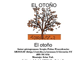 EL OTOÑO

El otoño

Autor pictogramas: Sergio Palao Procedencia:
ARASAAC (http://catedu.es/arasaac/) Licencia: CC
(BY-NC-SA)
Montaje: Iciar Val.

 