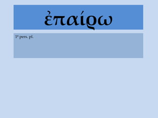 ἐπαίρω 1ª pers. pl. 