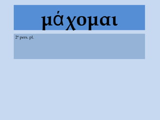 μά χομαι
2ª pers. pl.
 