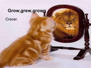 Grow,grew,grown
Crecer.
 
