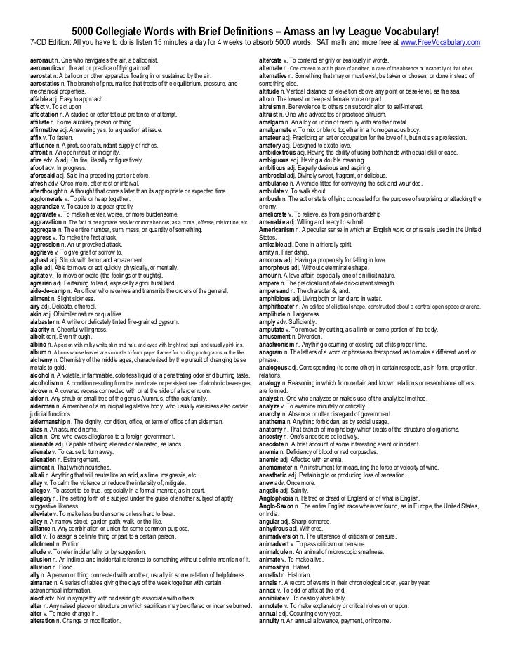 Vocabulary