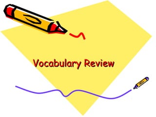 Vocabulary ReviewVocabulary Review
 