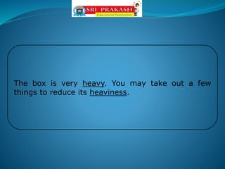 The box is very heavy. You may take out a few
things to reduce its heaviness.
 