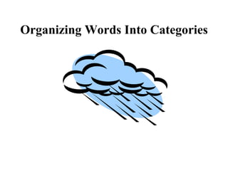 Organizing Words Into Categories 