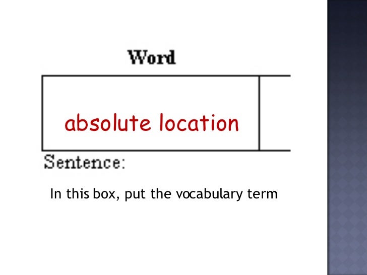 Vocabulary Worksheets
