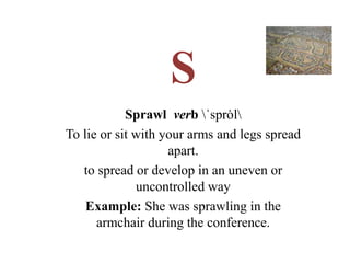 Sprawling Example Vocabulary advanced iv | PPTX