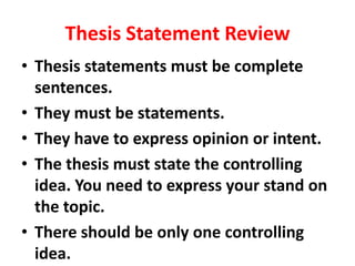 thesis in vocabulary