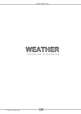 Vocabulary– BASICS / Primary
C.B. Hispania / Bilingual Project 105
mjesusra©2011
 