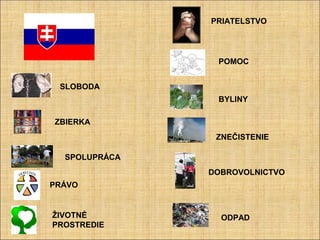 SLOBODA
ZBIERKA
SPOLUPRÁCA
PRÁVO
ŽIVOTNÉ
PROSTREDIE
PRIATELSTVO
POMOC
BYLINY
ZNEČISTENIE
DOBROVOLNICTVO
ODPAD
 