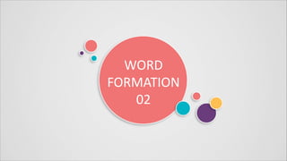 WORD
FORMATION
02
 