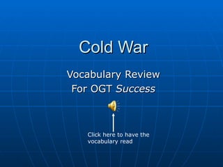 Vocabulary cold war