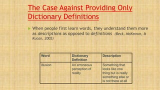 Vocabulary development | PPTX