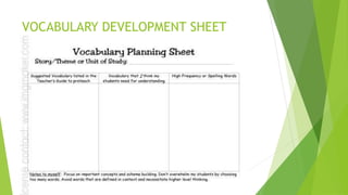 Vocabulary Development Slideshow Vocabulary development | PPTX