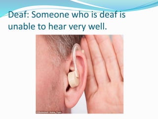 Deaf Examples Vocabulary drill and presentation | PPT