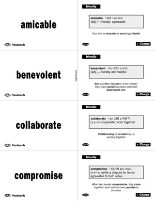Vocabulary flashcards | PDF