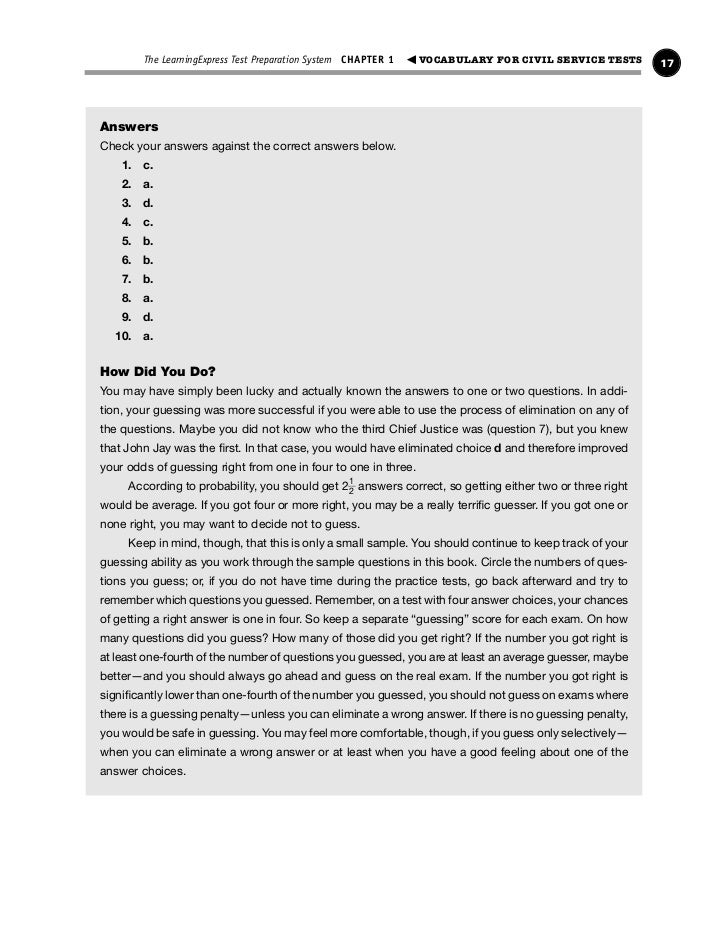 Vocabulary For Civil Service Tests Manteshwer
