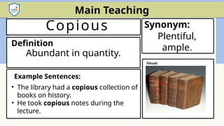 Copious Image Example VOCABULARY gradeVOCABULARY 7(2nd week).pptx