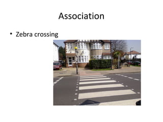 • Zebra crossing
Association
 