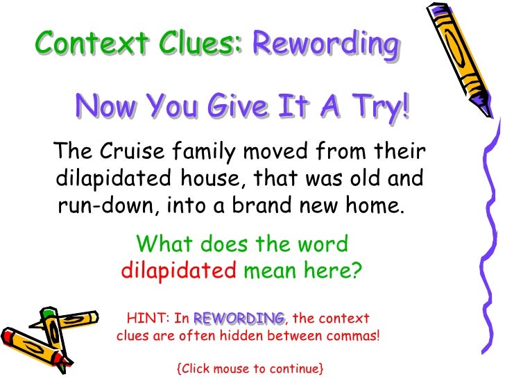 Guessing vocabulary from context Guessing vocabulary from context