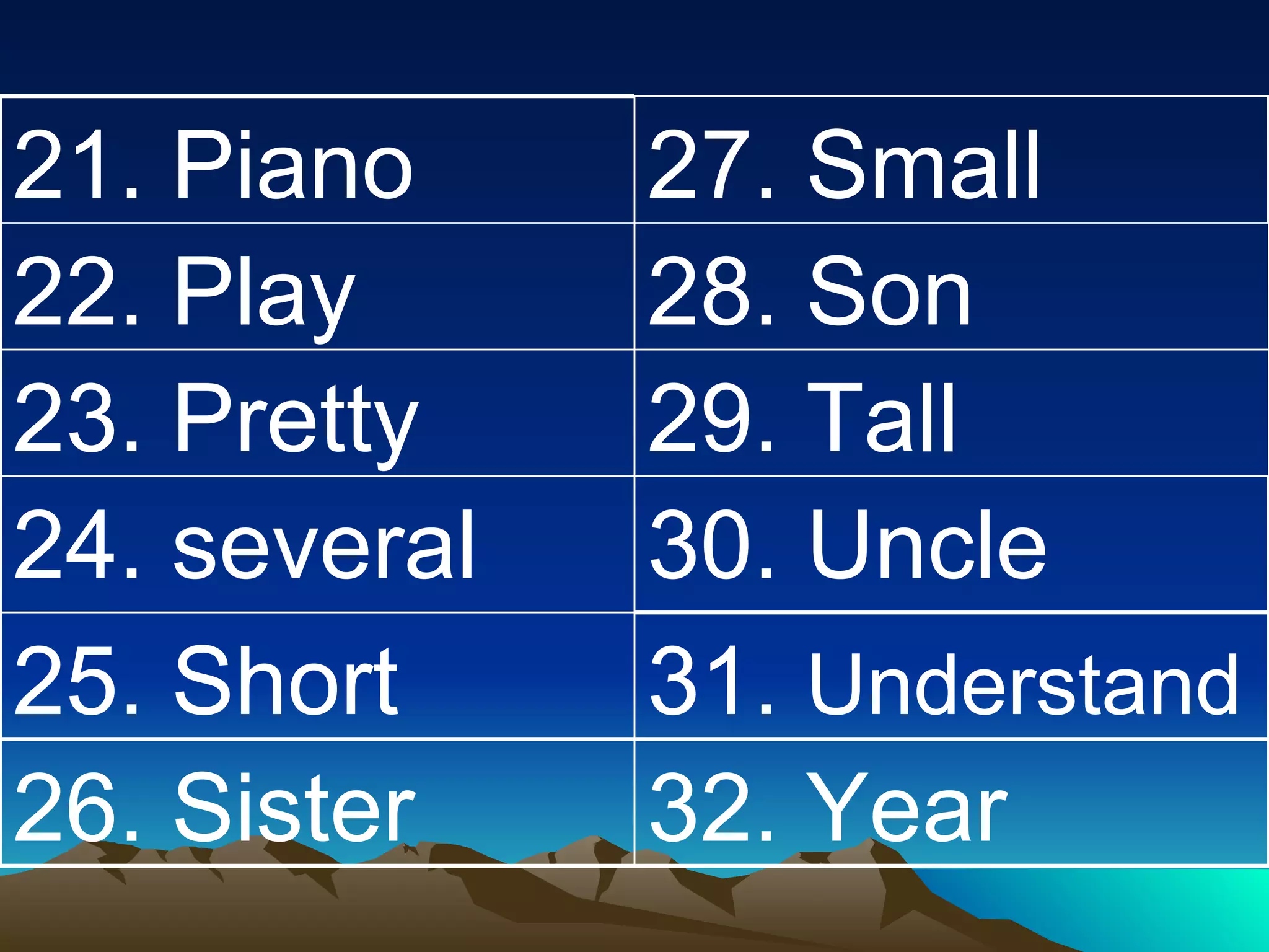 Vocabulary lesson 9th | PPT