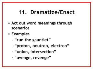 Vocabulary Slides - Selecting & Teaching | PPT