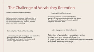 Mastering Vocabulary Retention in EFL Education: Strategies and ...